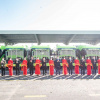 Xe buýt điện VinBus tham gia mạng lưới vận tải công cộng Hà Nội