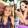 Harper Beckham mặc váy ren tím lilac giá nghìn đô giống mẹ