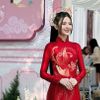 Nhan sắc xinh đẹp của cô dâu Chu Thanh Huyền trong lễ ăn hỏi với Quang Hải