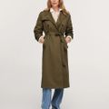 trench coat màu rêu kaki
