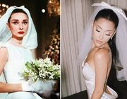 Ariana Grande diện váy cưới tối giản lấy cảm hứng từ Audrey Hepburn