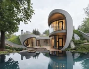 Niko Architect gây ấn tượng với ngôi nhà có tường cong lượn tựa dòng chảy của nước