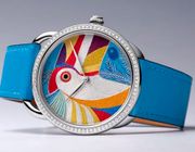 Đồng hồ Hermès “thêu” sợi tơ tằm và đính 82 viên kim cương