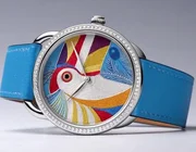 Đồng hồ Hermès “thêu” sợi tơ tằm và đính 82 viên kim cương