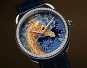 195 mảnh gỗ khảm thủ công trên mặt đồng hồ Hermès Arceau The Three Graces