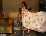 Thư Kỳ diện tới 4/5 thiết kế Haute Couture lên bìa Kim Cửu