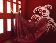 Hoa hậu Tiểu Vy trong BST "AN" của NTK Lê Thanh Hòa để lại ấn tượng mạnh mẽ trong lòng khán giả