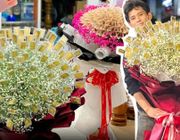 Khi đại gia mua quà 8/3: Choáng với bó hoa gắn 100 cây vàng giá 7 tỉ