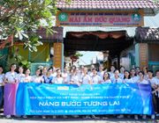 Hoàng Nhung Miss Cosmo Vietnam 2023 tại Mái ấm Đức Quang, Bến Tre