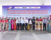 Vietjet tưng bừng chào đón chuyến bay thẳng đầu tiên kết nối Huế với Seoul (Hàn Quốc)