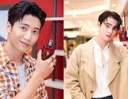 Nhâm Phương Nam và Tôn Kinh Lâm trong buổi ra mắt của Polo Red Parfum