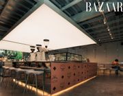 Maxi Monogram của MCM bao phủ không gian cafe Sài Gòn