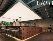 Maxi Monogram của MCM bao phủ không gian cafe Sài Gòn