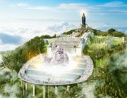 Đại tượng Phật Di Lặc bằng đá sa thạch trên núi Bà Đen