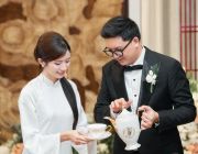 Diễn viên Ngọc Huyền lên xe Lexus 'theo chồng về dinh'