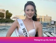 Bùi Khánh Linh diễn áo tắm ở Hoa hậu Liên lục địa