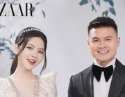 Bà xã cầu thủ Quang Hải mặc đầm cưới nào trong bộ ảnh cưới?
