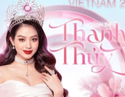 Hình ảnh hoa hậu Thanh Thủy trên trang chủ Hoa hậu Quốc tế gây chú ý