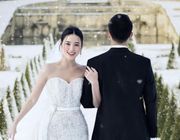 Midu mặc váy cưới giá gần 130 triệu đồng, chụp hình dưới tuyết tại lâu đài cổ ở Pháp