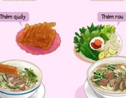Thú vị với bộ hình so sánh phong cách phở 2 miền Nam, Bắc