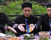 Trường Giang, Ngô Kiến Huy "mắt tròn mắt dẹt" trước bữa ăn của 2 Ngày 1 Đêm: Có gì mà bất ngờ tới vậy?