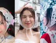 Các It girl lăng-xê mốt quàng khăn kiểu cô gái Hà Lan