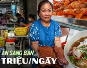 Độc đáo tiệm ăn sáng 7 ngày 7 món khác nhau: Mỗi ngày bán khoảng 400 bát, đông khách đến nỗi con gái nghỉ làm ngân hàng để phụ mẹ
