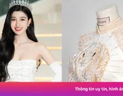 Áo dài đính 200 viên đá Swarovski của Phương Nhi