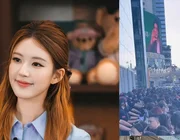 Hàng chục nghìn người đứng chật kín 9 tầng lầu vì Triệu Lộ Tư