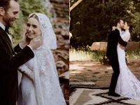 Váy cưới hàng hiệu xinh như công chúa của Lily Collins