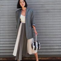 Váy xếp ly blazer công sở