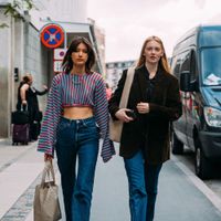 thời trang; jeans cạp cao