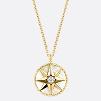 Rose des Vents Medallion Necklace Yellow Gold, Diamond and Mother-of-pearl | DIOR