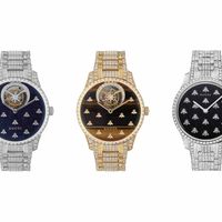 gucci g-timeless dancing bees in gold and white gold