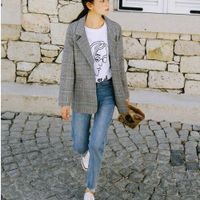 quần jean + blazer