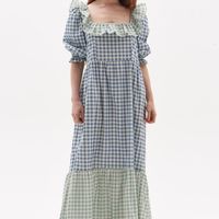 Váy gingham Damson Madder