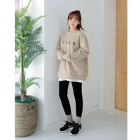Áo hoodie nữ không mũ cùng quần legging