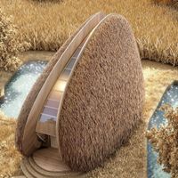 Khu nghỉ dưỡng hình con sò lợp rơm độc đáo tại Ukraine-4