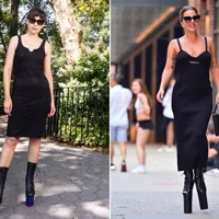 Cô gái đi dạo với mẫu giày cao 20 cm giống Lady Gaga