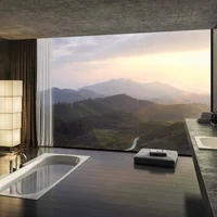 Thiết kế nội thất đẹp lạ cùng bồn tắm chìm, biến phòng tắm thành spa sang chảnh