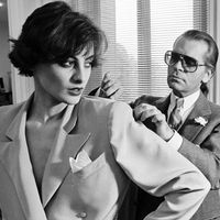 Ines de la Fressange và Karl Lagerfeld