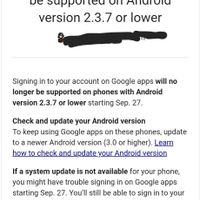Google ngừng hỗ trợ các smartphone chạy Android 2.3.7 trở về trước