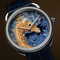 195 mảnh gỗ khảm thủ công trên mặt đồng hồ Hermès Arceau The Three Graces