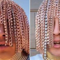 Nam rapper cấy tóc bằng dây chuyền vàng