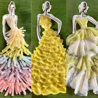 Nguyễn Minh Công thiết kế đầm công chúa bằng những món bánh Nam Bộ