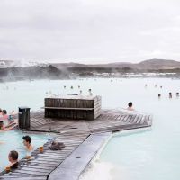 Người dân ở Blue Lagoon, Iceland