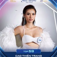Cao Thiên Trang là một trong 10 thí sinh nhận vé Cosmo Pass vào thẳng Top 59 của Miss Cosmo Vietnam 2023