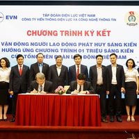 Lãnh đạo Tổng Liên đoàn Lao động Việt Nam, Tập đoàn, Công đoàn ĐLVN dự lễ ký kết thi đua chương trình “10 nghìn sáng kiến”