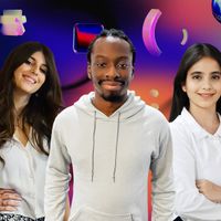 Ảnh ghép có hình ảnh các quán quân Swift Student Challenge: Marta Michelle Caliendo, Yemi Agesin và Asmi Jain.