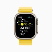 Chức năng của ứng dụng Oceanic+ hiển thị trên Apple Watch Ultra.
